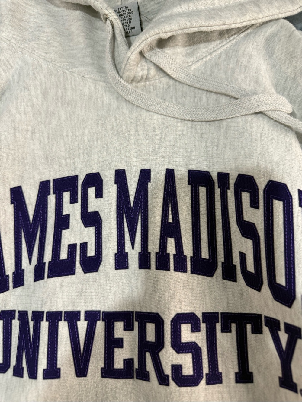 James Madison University Gray Hooded Pullover Sweatshirt - Picture 2 of 6